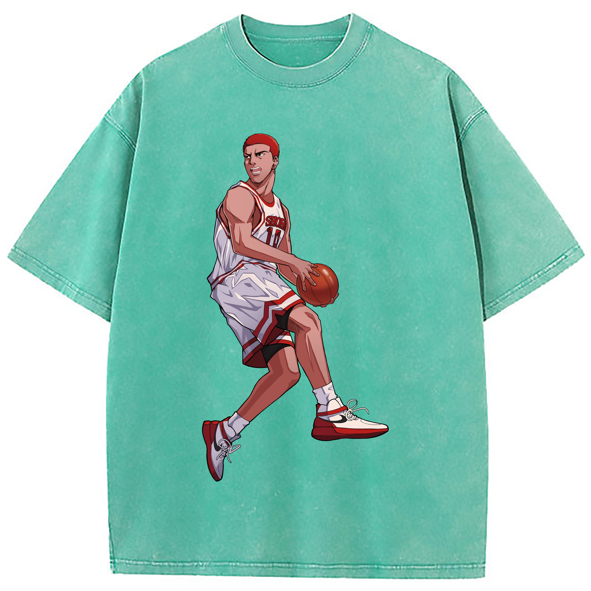 （画像用） SLAM DUNK／スラムダンク 綿100% ヴィンテージ風 半袖Tシャツ（フロントプリント）